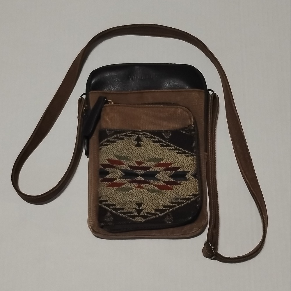 Pendlleton Southwestern Wool & Canvas Convertible Crossbody/Belt Bag Organizer